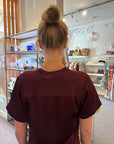 Addy Satin Combo Tee Fig