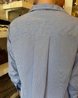 Silvio Untuckable Button Down Mini Blue Check Tops - Button Down Frank & Eileen