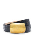 Milou Belt Black Croc Embossed Belts L'Agence