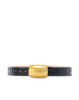 Milou Belt Black Croc Embossed Belts L'Agence