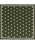 Retro Polka Dot Silk Bandana Scarf Matcha Scarves Lost Pattern NYC