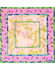 Floral Tapestry Large Silk Scarf Pink Scarves Lost Pattern NYC