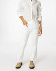 Ali High Rise Slim Flare Blanc Denim - Cropped & Ankle L'Agence