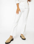 Ali High Rise Slim Flare Blanc Denim - Cropped & Ankle L'Agence