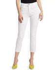 Sada High Rise Crop Slim Blanc Denim - Cropped & Ankle L'Agence
