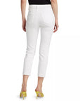 Sada High Rise Crop Slim Blanc Denim - Cropped & Ankle L'Agence