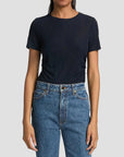 Remus Ruched T-Shirt Navy Tops - Tees Veronica Beard