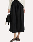 Alessa Skirt Linen Black Skirts - Midi Rails
