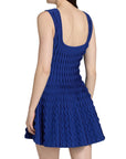 Vanna Scalloped Knit MIni Dress Blueberry Dresses - Short Simkhai