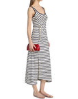 Becker Cotton Jersey Midi Dress Midnight Stripe Dresses - Midi Simkhai