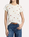All Over Baby Tomato Tee Ecru Tops - Tees rag & bone