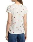 All Over Baby Tomato Tee Ecru Tops - Tees rag & bone