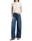 All Over Baby Tomato Tee Ecru Tops - Tees rag & bone