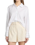 Largaux Top Optic White Tops - Button Down Tanya Taylor