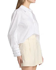 Largaux Top Optic White Tops - Button Down Tanya Taylor