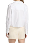 Largaux Top Optic White Tops - Button Down Tanya Taylor