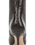 Lisa 70mm Pointed Toe Bootie Leather Python Espresso