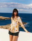 Daria French Cuff Silk Blouse Wild Horse Tops - Button Down catherinegee