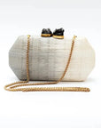 Woven Clutch Light Gray