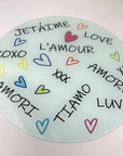 Love In Languages Cutting Board Home Decor - Tabletop Resinate By KS