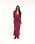 Sena Double Breasted Blazer Merlot Red Jackets - Blazers L'Agence