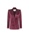 Sena Double Breasted Blazer Merlot Red Jackets - Blazers L'Agence