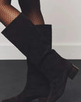 Kaias Boot Chocolate Suede Knee High Boots Silent D