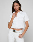 Kirstie Jean Shirt Jacket Blanc Jackets - Denim L'Agence