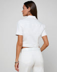 Kirstie Jean Shirt Jacket Blanc Jackets - Denim L'Agence