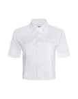 Kirstie Jean Shirt Jacket Blanc Jackets - Denim L'Agence