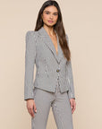 Misa Seersucker Blazer Ivory/Midnight Stripe Jackets - Blazers L'Agence