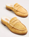 Carter Mule Suede Shearling Caramel Flats - Mule rag & bone