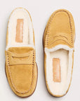 Carter Mule Suede Shearling Caramel Flats - Mule rag & bone