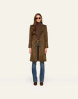 Laney Coat Dark Java Multi Leopard Outerwear - Longsleeve L'Agence