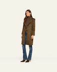 Laney Coat Dark Java Multi Leopard Outerwear - Longsleeve L'Agence