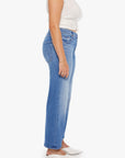 The Mid Rise Rambler Zip Ankle Piece By Piece Denim - Straight Mother