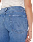 The Mid Rise Rambler Zip Ankle Piece By Piece Denim - Straight Mother