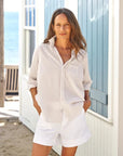 Charlotte Perfect Polo White Top - Polo Frank & Eileen
