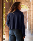 Rowan Button Up Jacket Navy Sweater - Cardigans Frank & Eileen