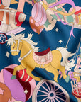 Pop Pony Silk Swill Large Silk Scarf Midnight Blue Scarves Lost Pattern NYC