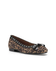 Chrissy Flat Sahara Black Leo Crinkled Patent Flats - Ballet Paul Green
