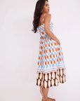 Sea Island Dress Talavera Tile Ivory Dresses - Midi Cara Cara