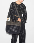 Medium Metro Tote Deluxe Black/Magnet Tote & Satchel MZ Wallace