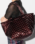 Medium Metro Tote Deluxe Bordeaux Lacquer Tote & Satchel MZ Wallace