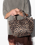 Small Metro Tote Deluxe Leopard Tote & Satchel MZ Wallace