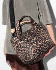 Small Metro Tote Deluxe Leopard Tote & Satchel MZ Wallace