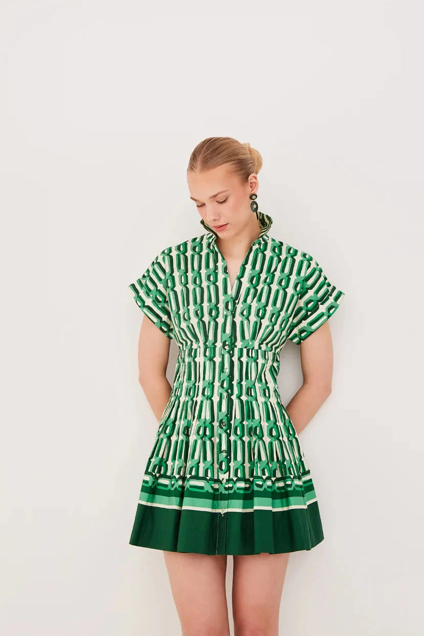 Nash Mini Dress Green  Peter Kate