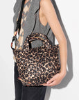 Small Sutton Deluxe Leopard Tote & Satchel MZ Wallace