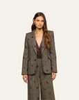 Chamberlain Sequined Blazer Beige/Black/Gold Flower Sequin