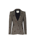Chamberlain Sequined Blazer Beige/Black/Gold Flower Sequin